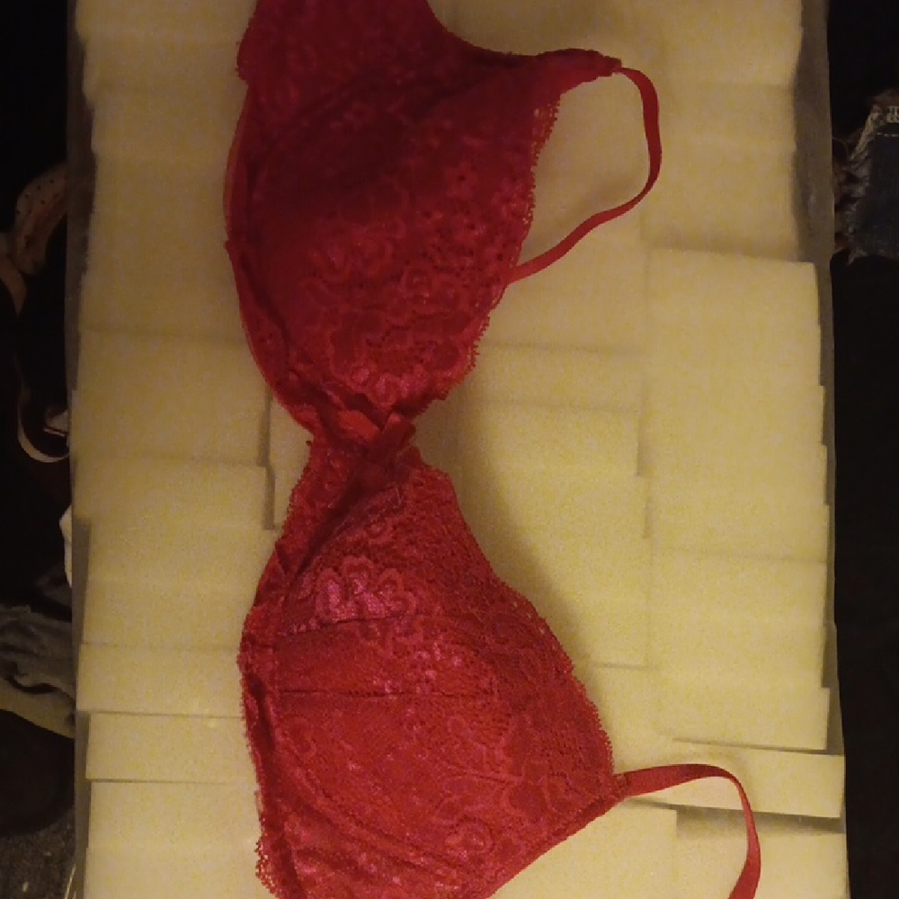 Candie's Bold Red Lace Bra